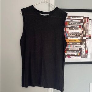 IRO PARIS Black Sleeveless Linen Top